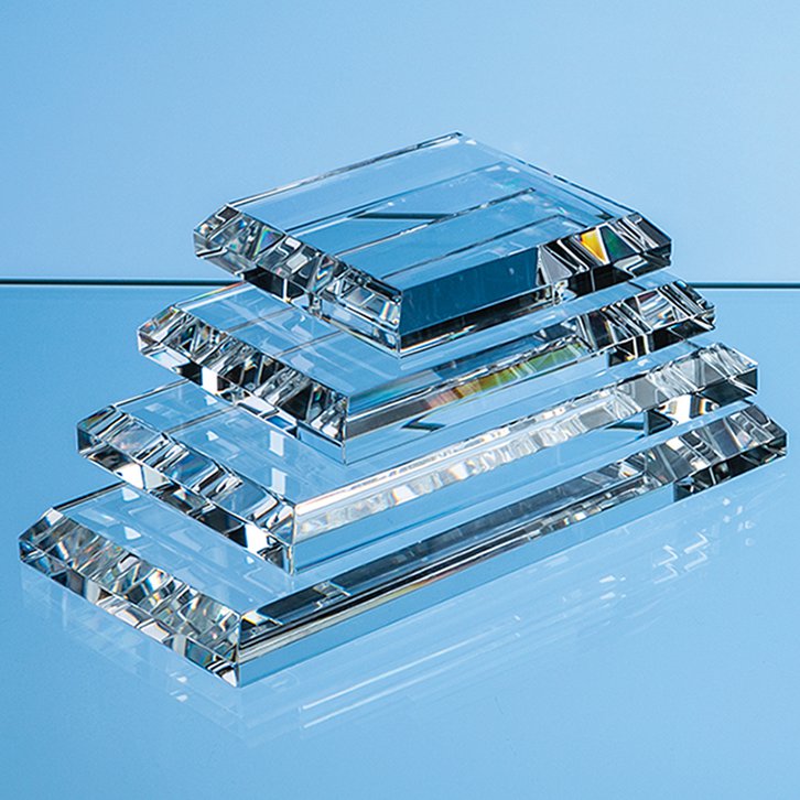 7.5cm x 7.5cm Clear Glass Base